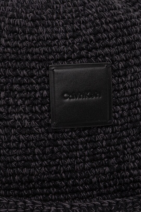 Calvin Klein pamut sapka LV04K5064G fekete AW25