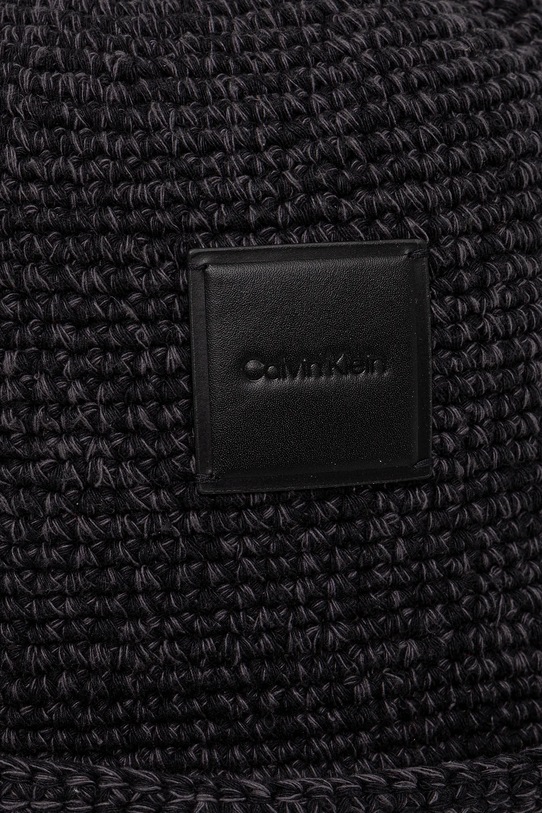 Calvin Klein kapelusz bawełniany LV04K5064G czarny AW25