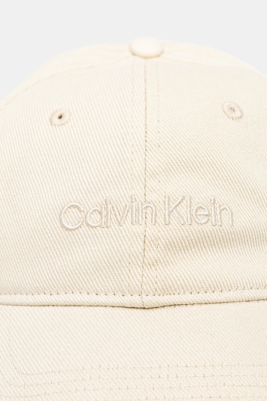 Calvin Klein berretto da baseball in cotone LV04K5065G beige AW25
