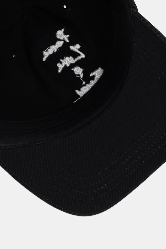 Juicy Couture berretto da baseball in cotone PEACE LOVE AND JUICY CAP nero JCAWH225703