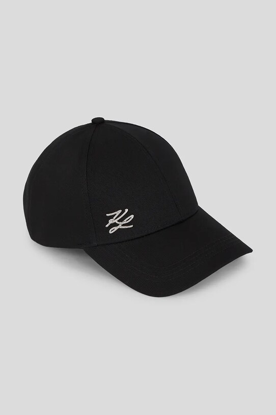 Хлопковая шапка Karl Lagerfeld Planet friendly чёрный A3W33015