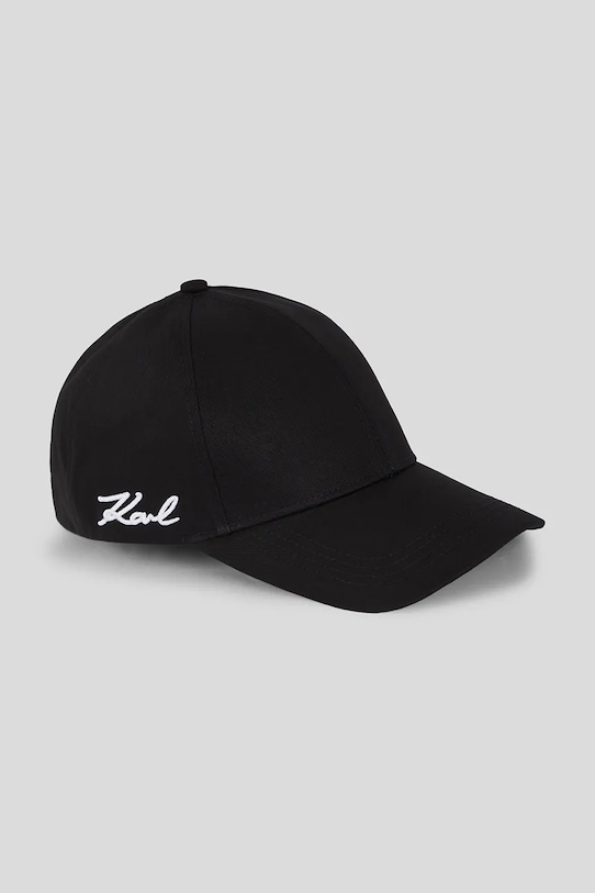 Хлопковая кепка Karl Lagerfeld хлопок чёрный A3W33018