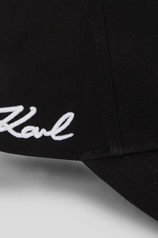 Karl Lagerfeld șapcă de baseball din bumbac negru A3W33018