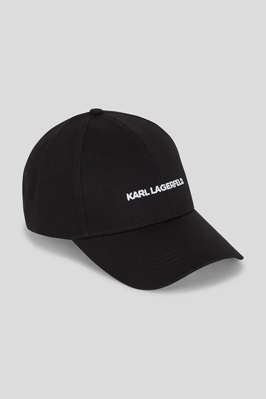 Karl Lagerfeld pamut baseball sapka aplikációval fekete A3W33023