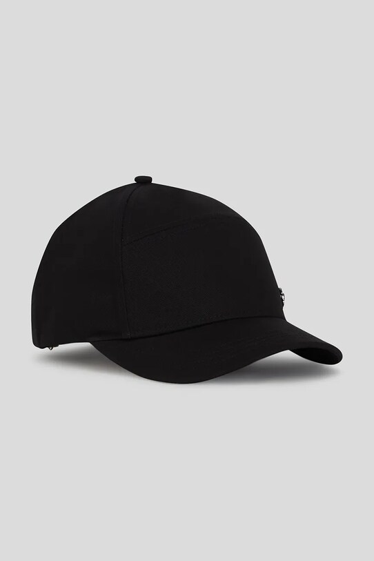Karl Lagerfeld pamut baseball sapka aplikációval fekete A3W33056