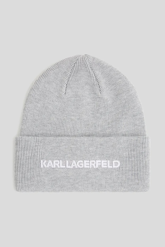 Шапка Karl Lagerfeld аплікація сірий A3W33143