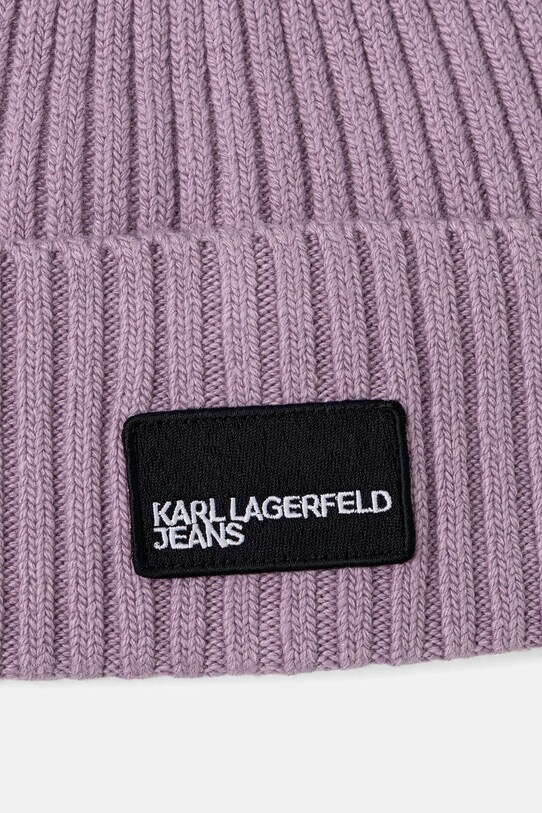 Accesorii Karl Lagerfeld Jeans căciulă din amestec de lână A3W33111 violet