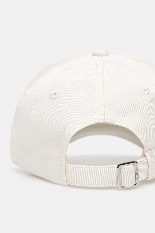 Akcesoria HUGO czapka z daszkiem damska bawełniana Asya 50546581 biały