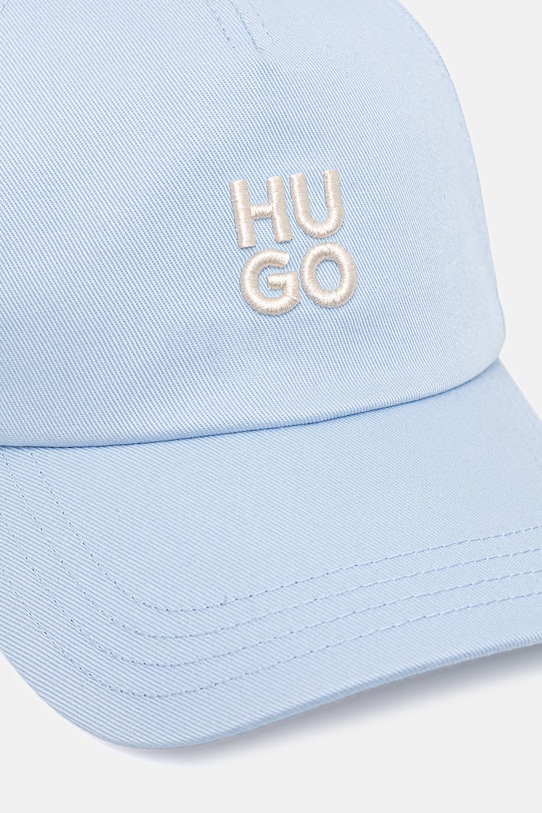 HUGO καπέλο με γείσο γυναικείο βαμβακερό Asya 50546581 μπλε SS26