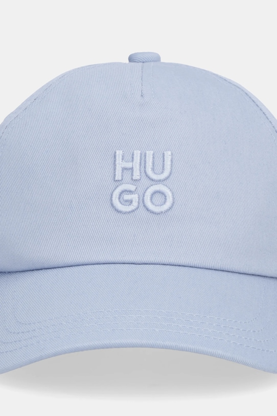 Bavlněná baseballová čepice HUGO 50546581 modrá AW25