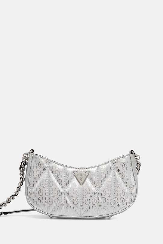 Guess torebka ALDINA nie mieści A4 srebrny HWGY96.63170