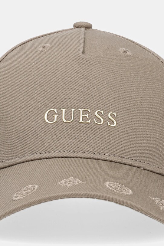 Guess czapka z daszkiem bawełniana PEONY V5YZ01.WFKN0 zielony AW25