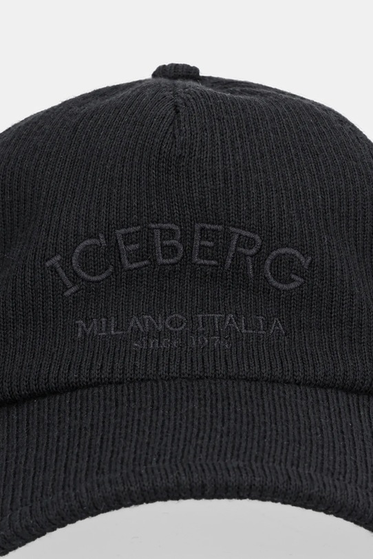 Iceberg czapka z daszkiem z wełną 7102.6962 czarny AW25