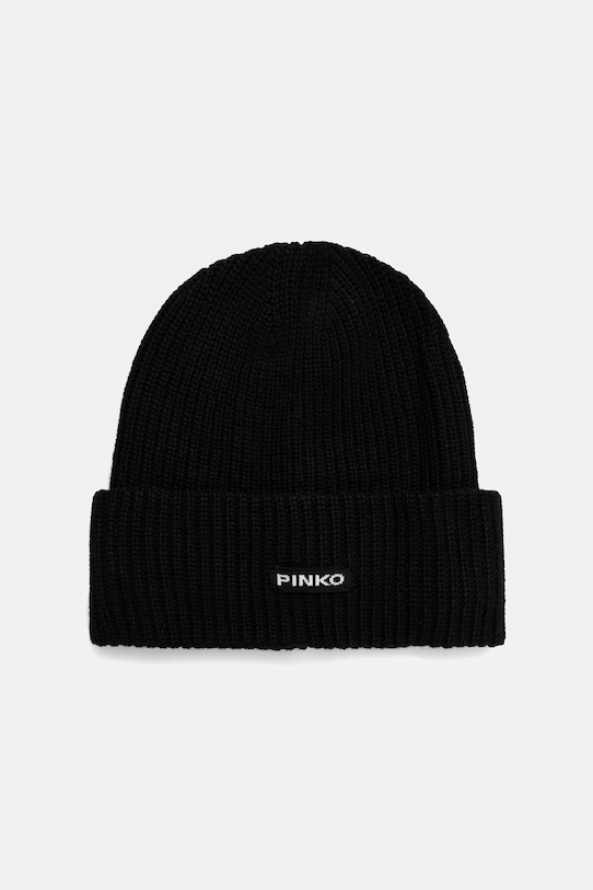 Pinko czapka z dodatkiem wełny gruba czarny 105993.A2Z4