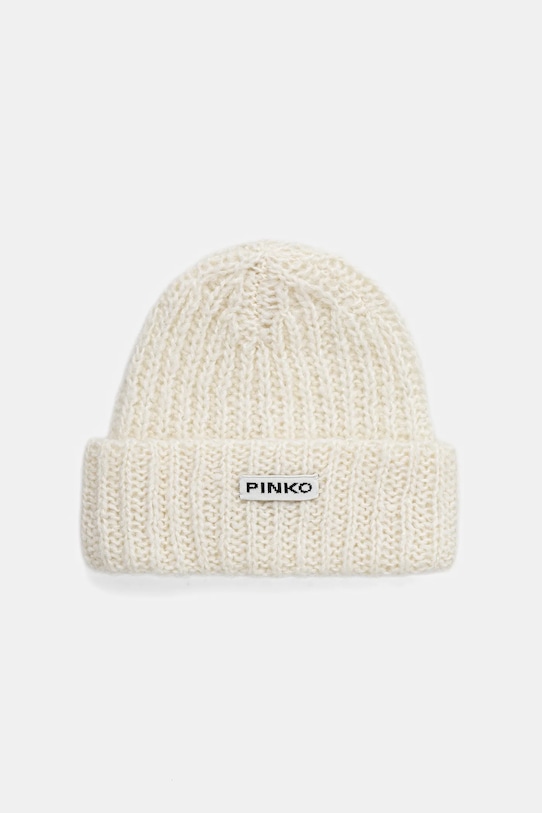 Pinko czapka z wełną średniej grubości biały 105989.A2Z2