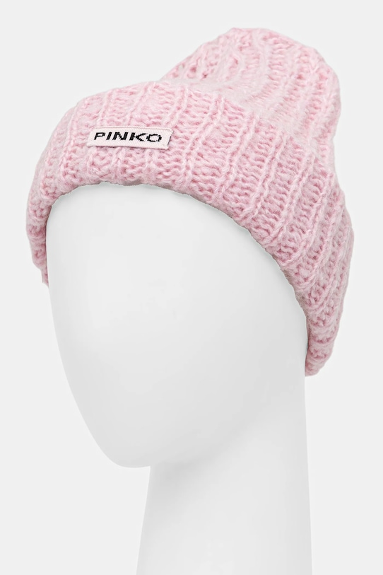 Pinko czapka z wełną 105989.A2Z2 różowy AW25