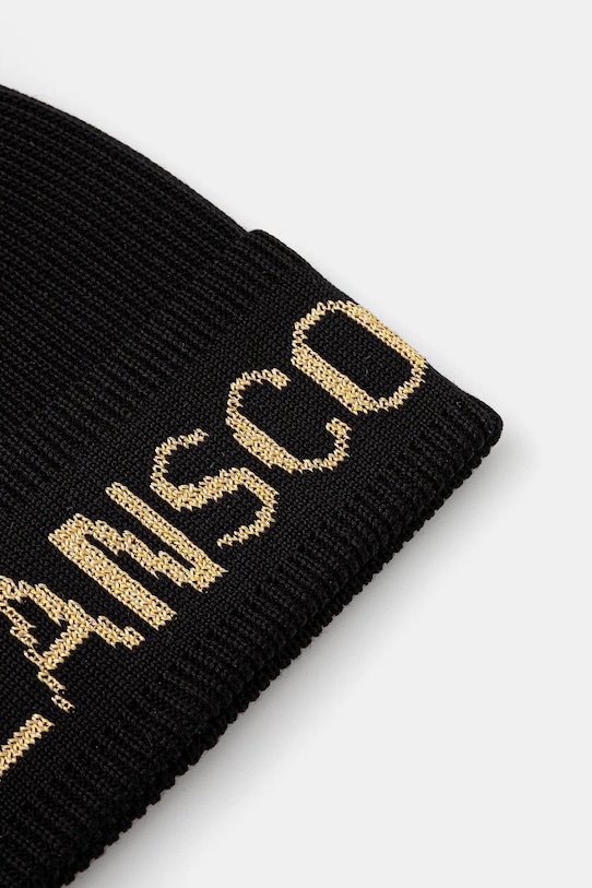 Versace Jeans Couture czapka z wełną 79HAZK40.ZG400 czarny AW25