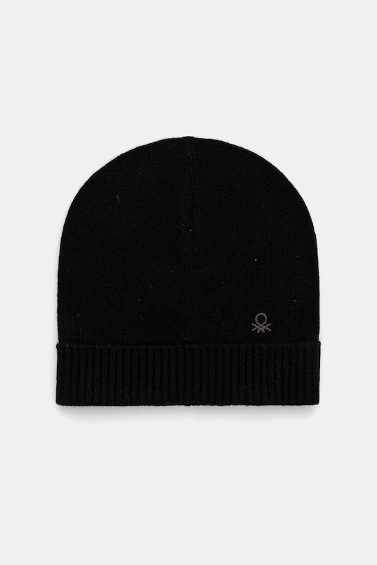 United Colors of Benetton pălărie din amestec de lână uni negru 122HDA013