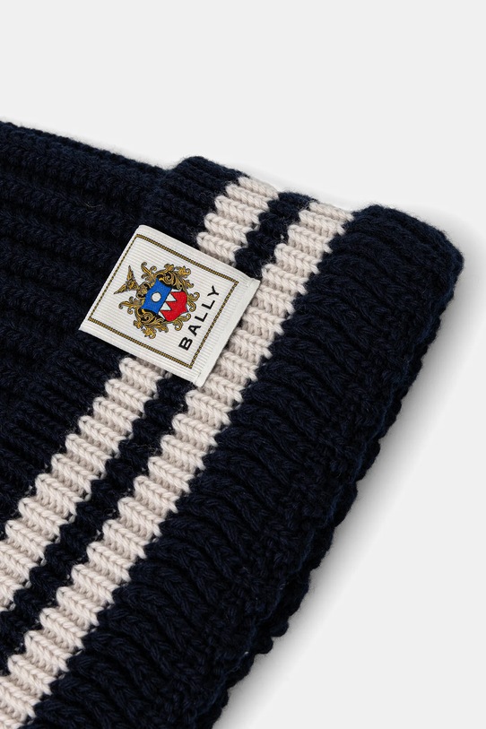 Bally czapka wełniana WHA02D granatowy AW25