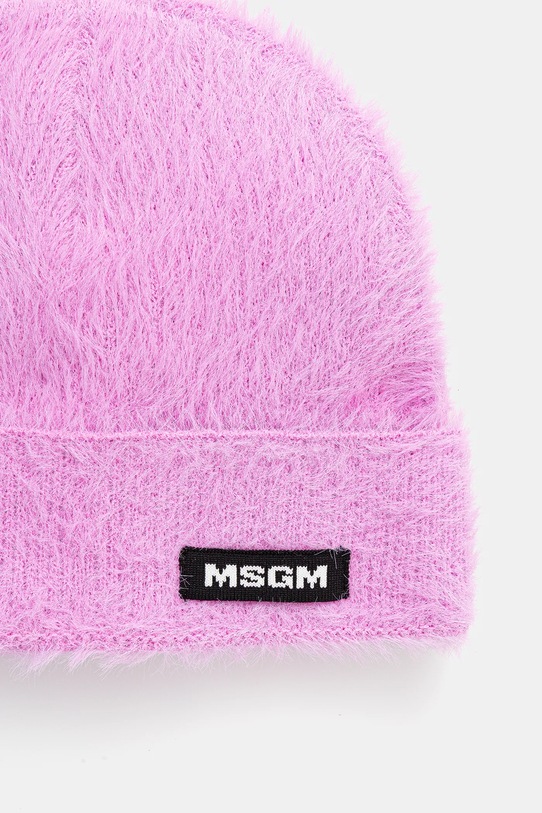 Akcesoria MSGM czapka z domieszką wełny 3941MDL12.257751 różowy