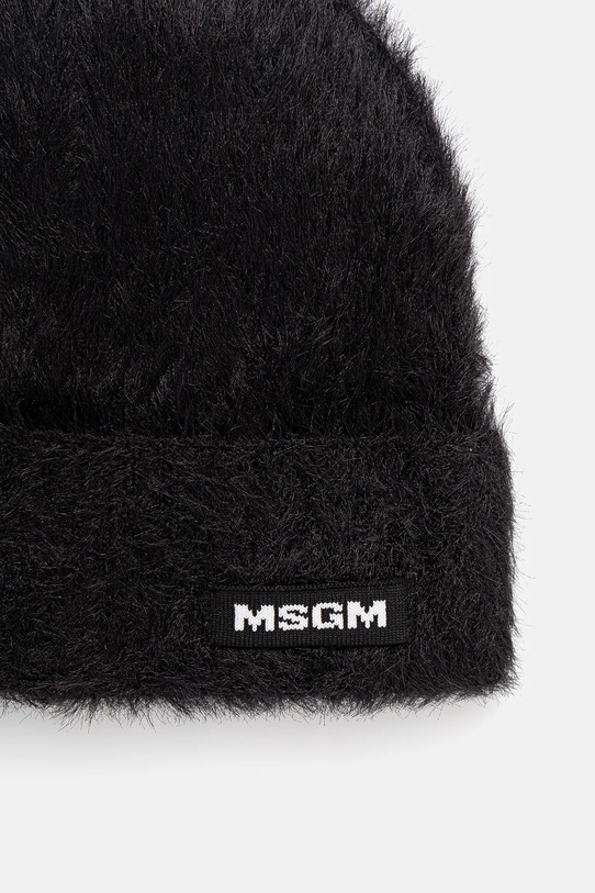 Akcesoria MSGM czapka z domieszką wełny 3941MDL12.257751 czarny
