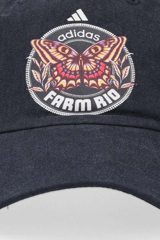 adidas șapcă de baseball din bumbac x Farm Rio JN2681 negru AW25
