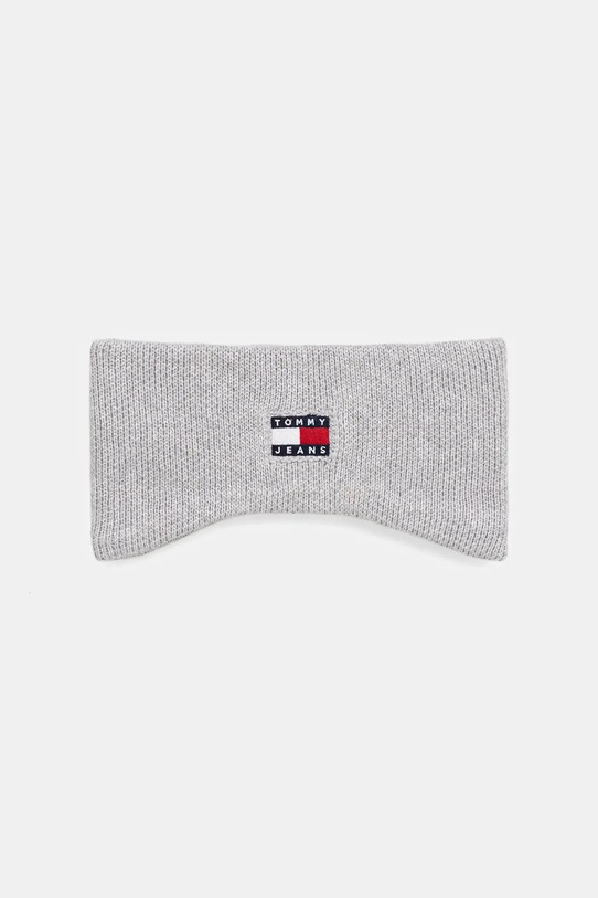 Tommy Jeans opaska na głowę bawełniana aplikacja szary AW0AW17898