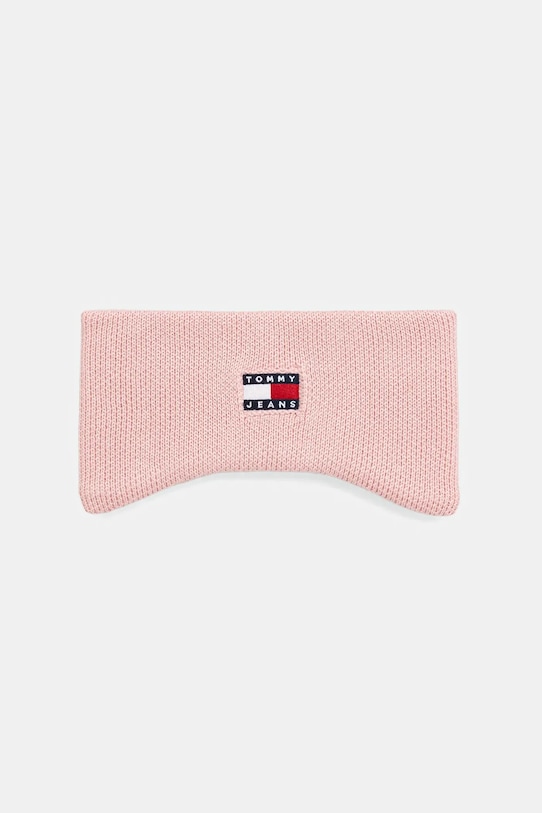 Tommy Jeans bentiță de păr din bumbac imprimeu roz AW0AW17898