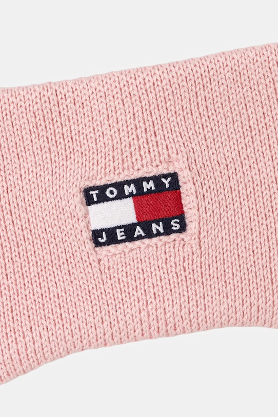 Tommy Jeans bentiță de păr din bumbac AW0AW17898 roz AW25