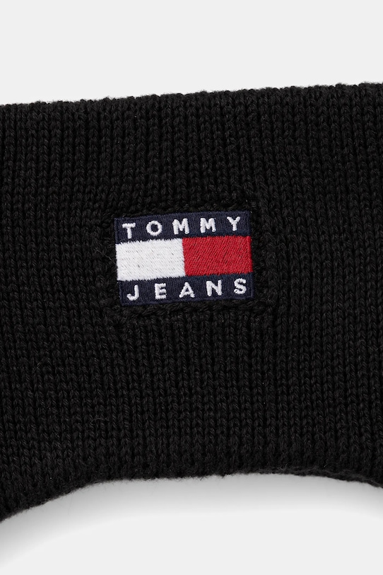 Tommy Jeans bentiță de păr din bumbac AW0AW17898 negru AW25