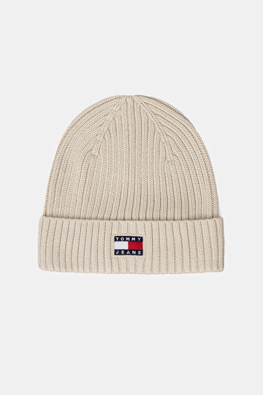 Bavlněná čepice Tommy Jeans bavlna béžová AW0AW17899