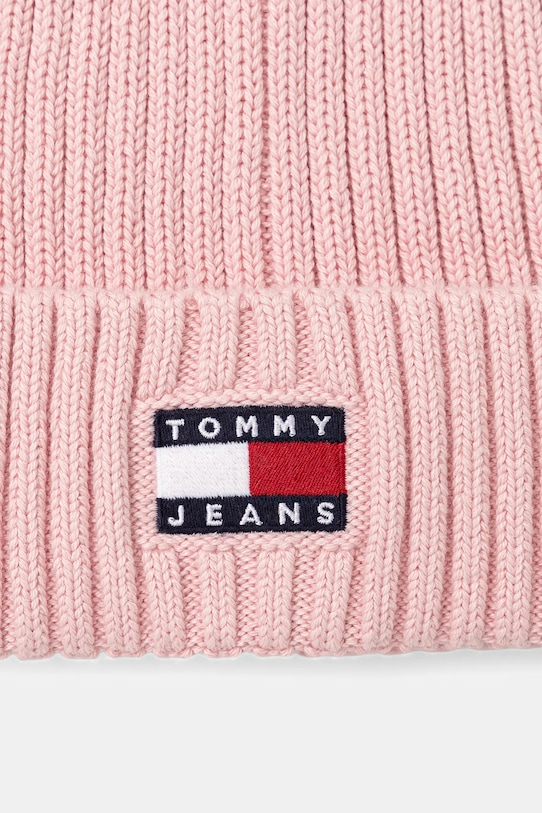 Βαμβακερό Σκούφος Tommy Jeans AW0AW17899 ροζ AW25