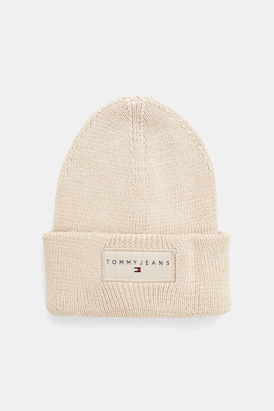 Bavlněná čepice Tommy Jeans bavlna béžová AW0AW17913