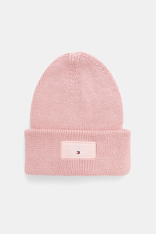 Памучна шапка Tommy Jeans памук розов AW0AW17913