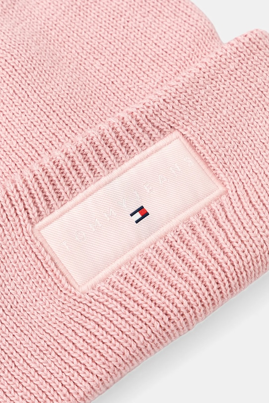 Памучна шапка Tommy Jeans AW0AW17913 розов AW25