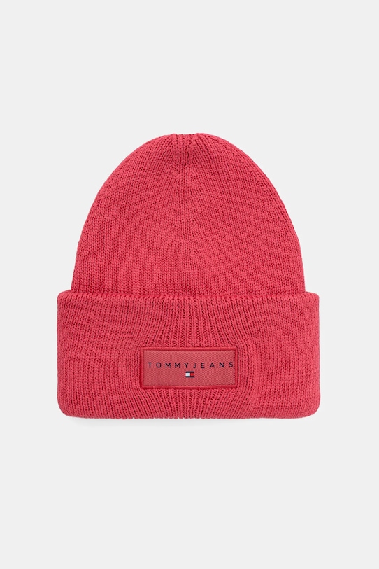 Bavlněná čepice Tommy Jeans bavlna růžová AW0AW17913