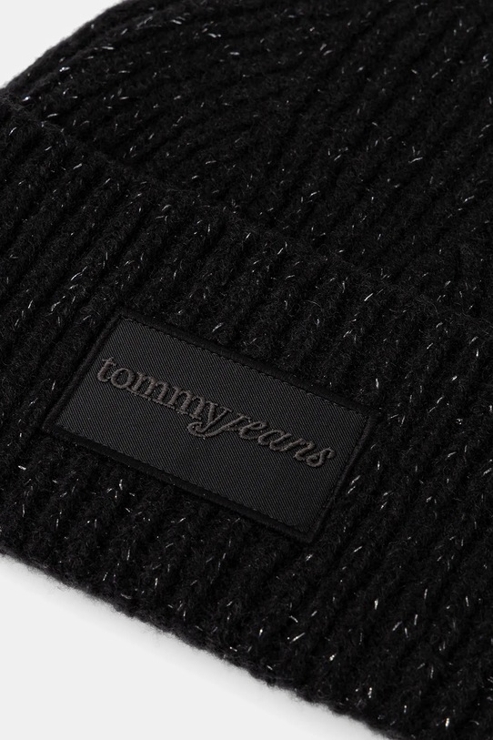 Čepice s příměsí vlny Tommy Jeans AW0AW17984 černá NC25