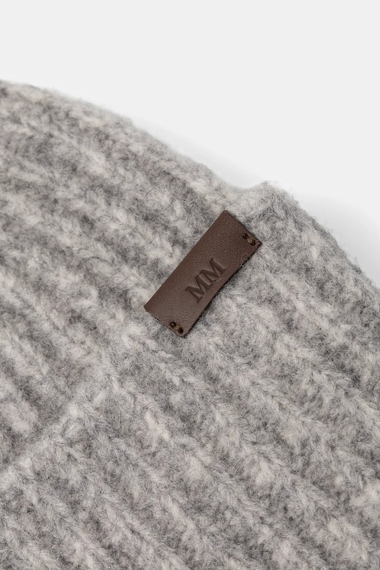 MM czapka z dodatkiem wełny WARREN 2526576018600 szary AW25