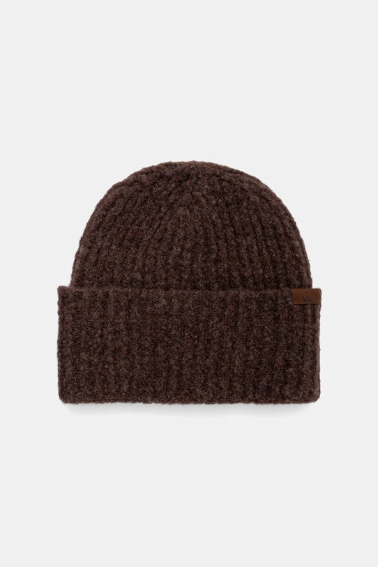 MM czapka z dodatkiem wełny WARREN średniej grubości brązowy 2526576018600