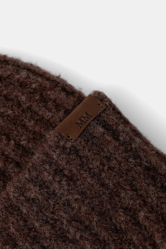 MM czapka z dodatkiem wełny WARREN 2526576018600 brązowy AW25