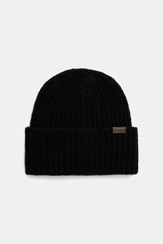 MM czapka z dodatkiem wełny WARREN średniej grubości czarny 2526576018600
