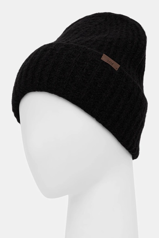 MM czapka z dodatkiem wełny WARREN 2526576018600 czarny AW25