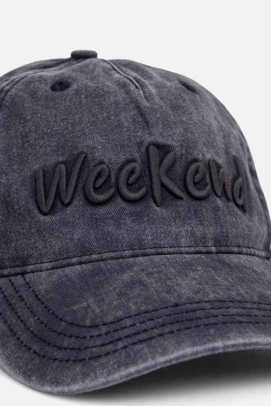Weekend Max Mara czapka z daszkiem bawełniana BRUNO 2525576024600 granatowy AW25