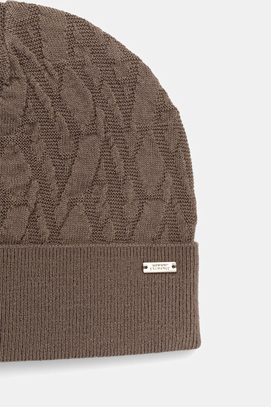Armani Exchange czapka wełniana brązowy XW001495.AF11956