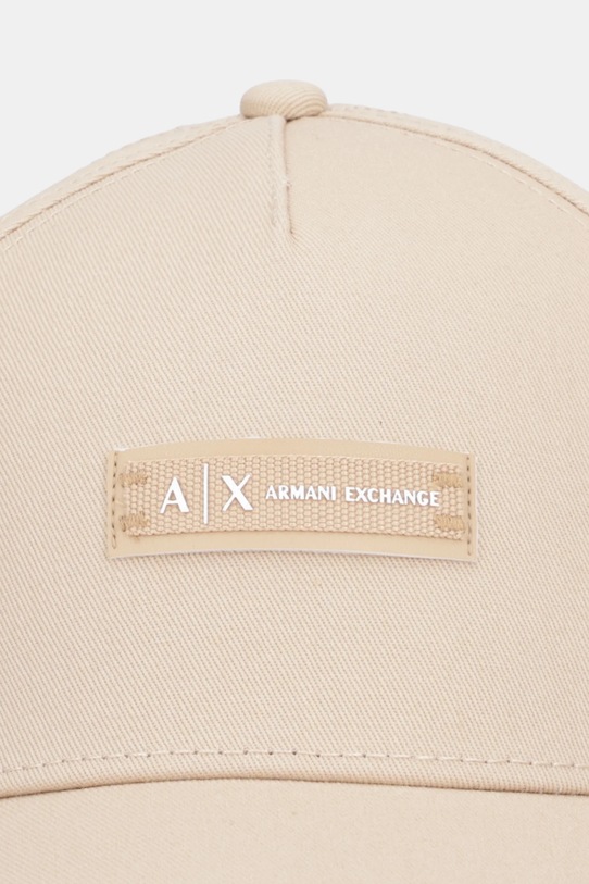 Armani Exchange czapka z daszkiem bawełniana aplikacja zielony XW001502.AF19099