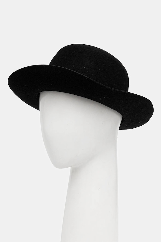 Emporio Armani kapelusz wełniany EW003151.AF20030 czarny AW25