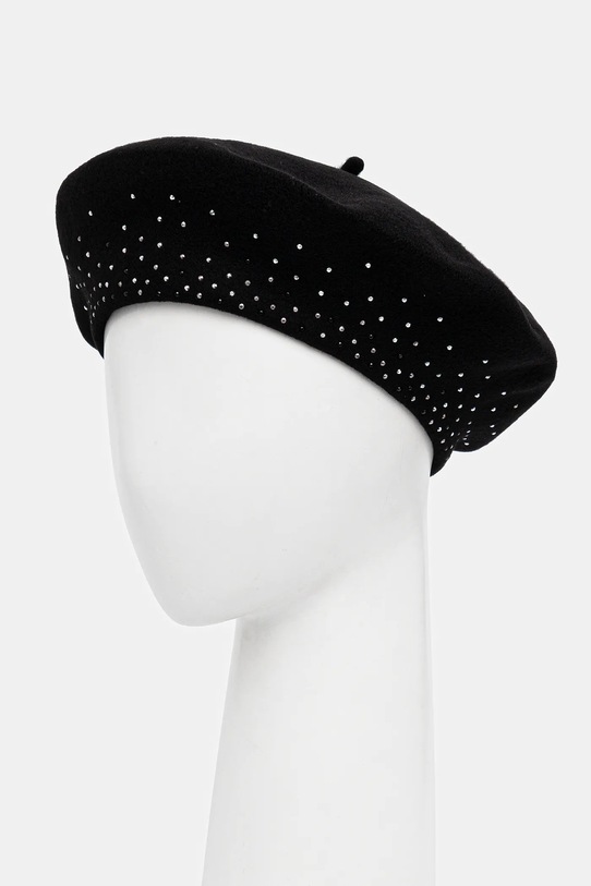 Emporio Armani beret wełniany wełna czarny EW003512.AF20033