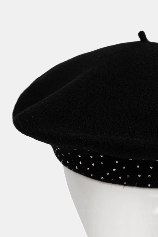 Emporio Armani beret wełniany EW003512.AF20033 czarny AW25