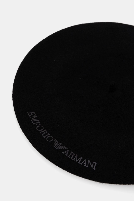 Emporio Armani beret wełniany czarny EW003512.AF20033