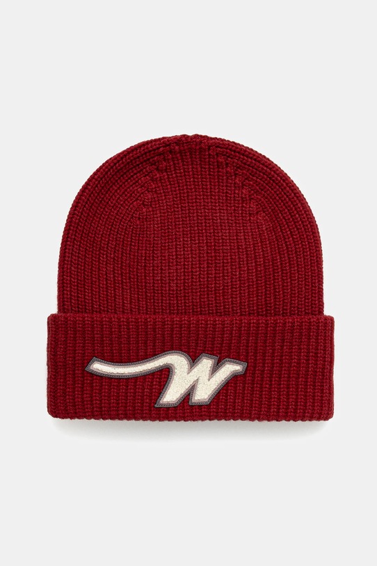 Weekend Max Mara czapka wełniana ALBEN wełna bordowy 2525576025600